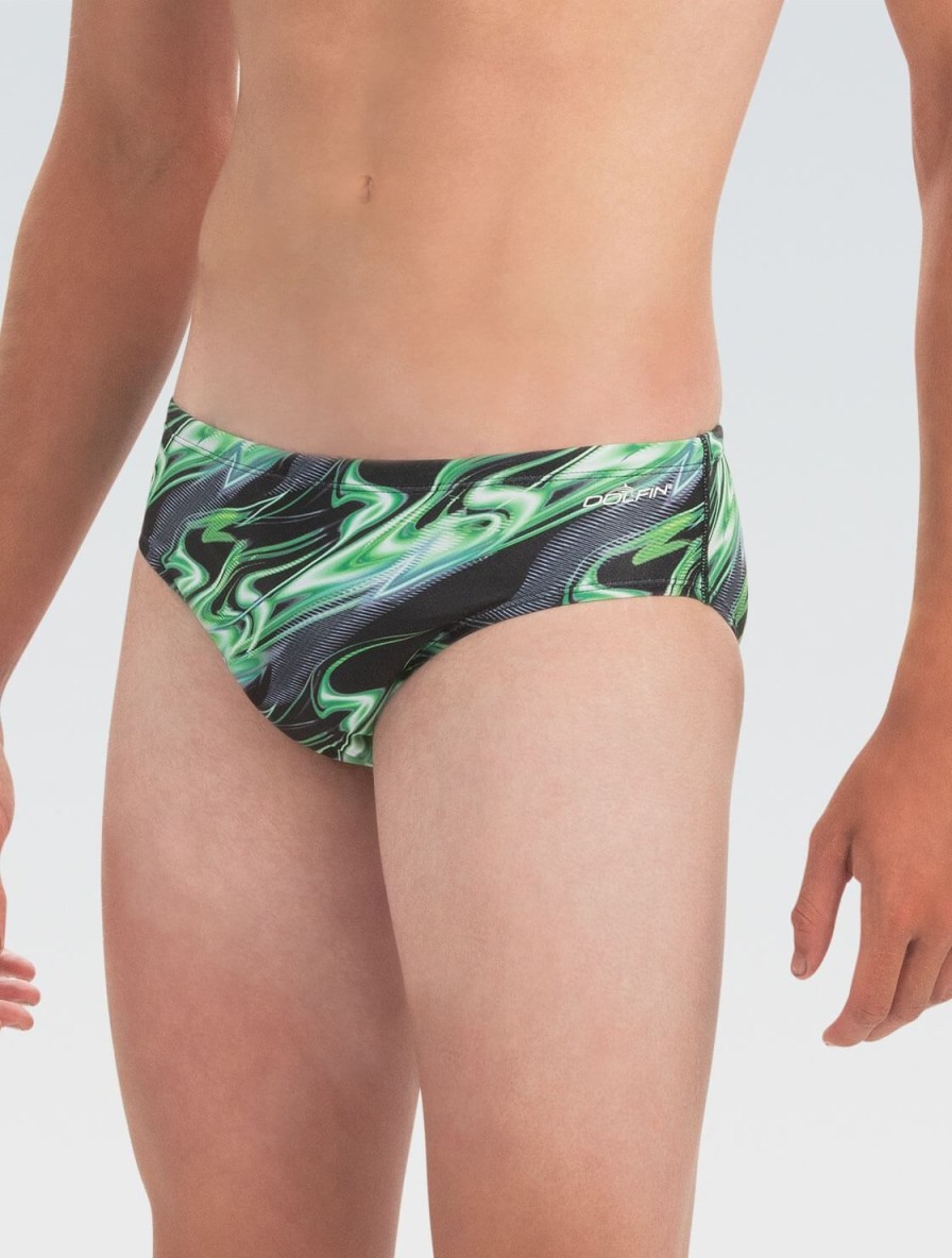 Uomo Dolfin Costumi Da Competizione | Giacca Da Corsa Integrale Reliance Inferno Green Da Uomo