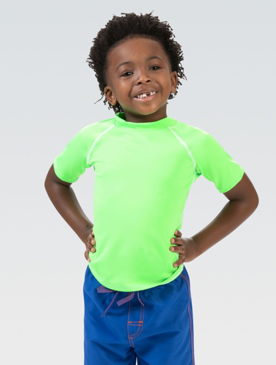 Bambini Dolfin Piccolo Dolfin | Rash Guard Unisex A Maniche Corte In Tinta Unita Little Dolfin