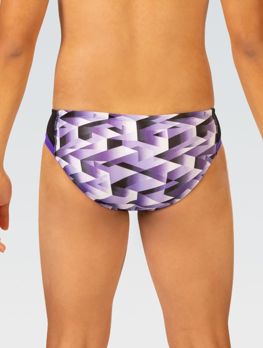 Uomo Dolfin Costumi Da Competizione | Costume Da Bagno Da Uomo Reliance Molten Purple Stampato