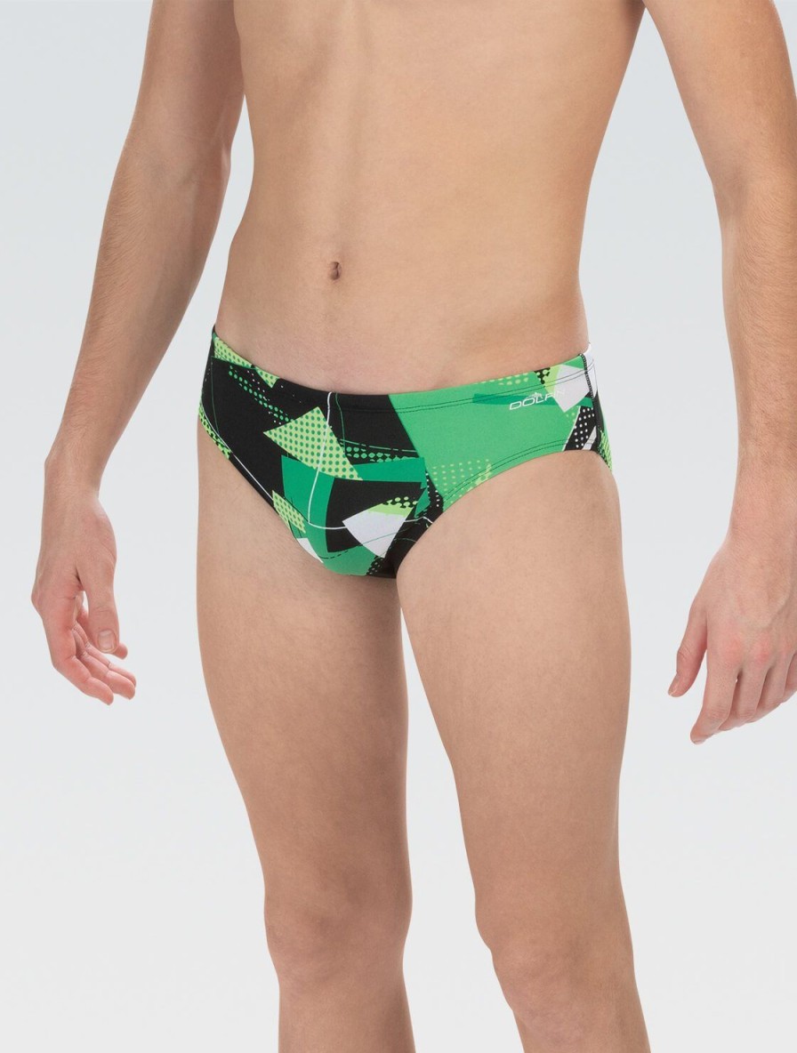 Uomo Dolfin Costumi Da Competizione | Costume Da Bagno Da Uomo Reliance Renegade Green All-Over Racer