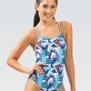 Donna Dolfin Interi | Costume Da Bagno Intero Da Donna Uglies Deco Dance Con Doppia Cinghia Sul Retro