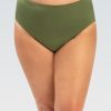 Donna Dolfin Separati | Slip Contemporaneo A Vita Alta Aquashape Color Oliva Solido Da Donna