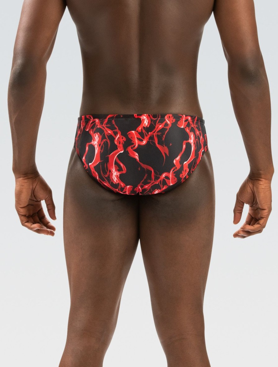 Uomo Dolfin Costumi Da Competizione | Costume Da Bagno Da Corsa Da Uomo Stampato All Over Vapor Red Reliance