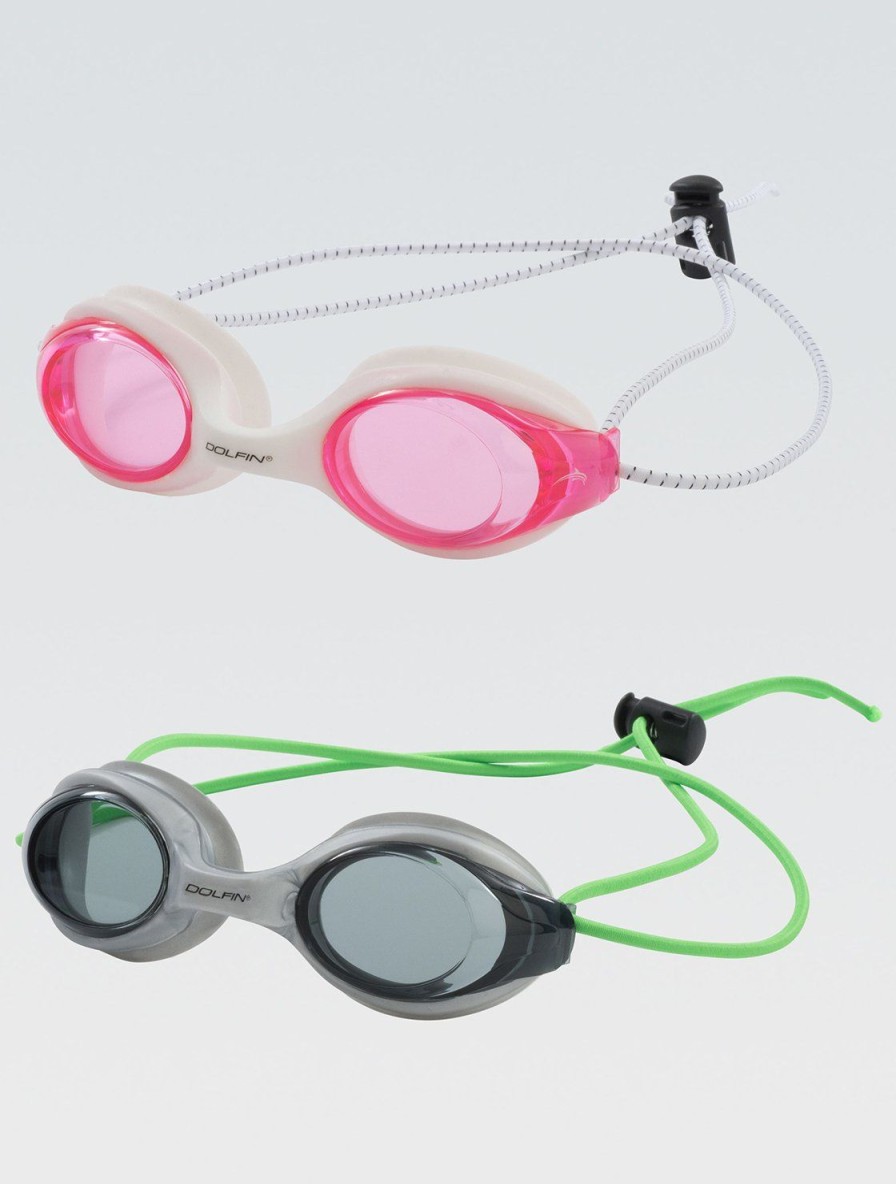 Accessori Dolfin | Confezione Da 2 Occhiali Bungee Racer, Inclusi Rosa/Bianco E Argento/Verde