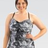 Donna Dolfin Separati | Top Tankini Con Allacciatura Frontale Aquashape Desert Storm