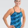 Donna Dolfin Completi Da Competizione | Costume Intero Da Donna Reliance Inferno Blu Con Retro A V