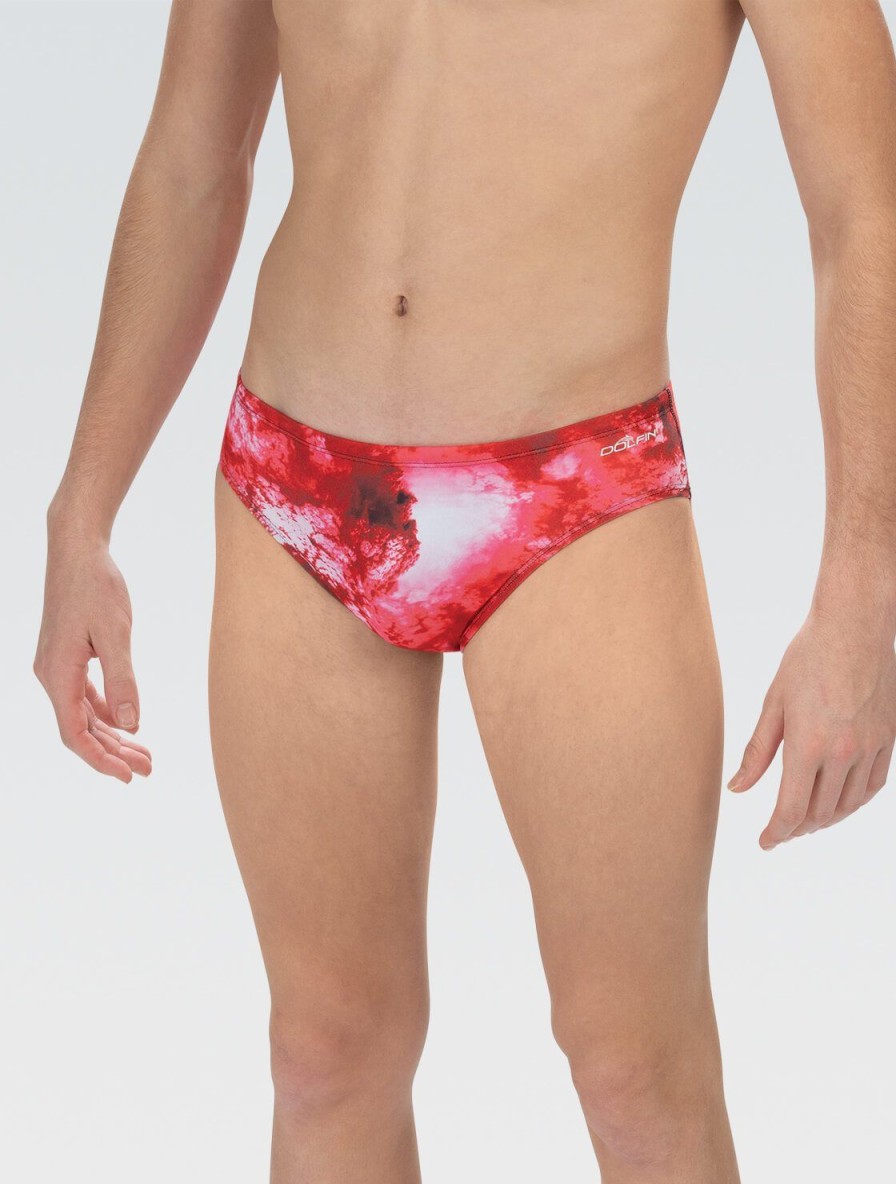 Uomo Dolfin Costumi Da Competizione | Costume Da Bagno Da Uomo Reliance Cyclone Red All-Over Racer