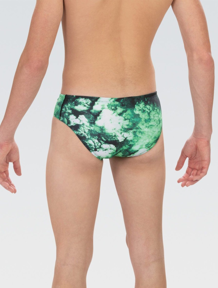 Uomo Dolfin Costumi Da Competizione | Costume Da Bagno Da Uomo Reliance Cyclone Green All-Over Racer