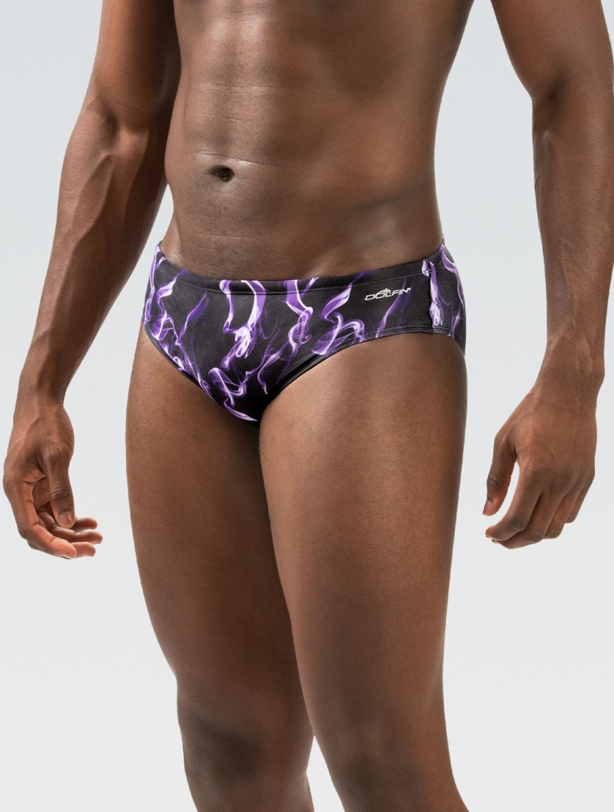 Uomo Dolfin Costumi Da Competizione | Costume Da Bagno Da Uomo Reliance All Over Vapor Purple Stampato