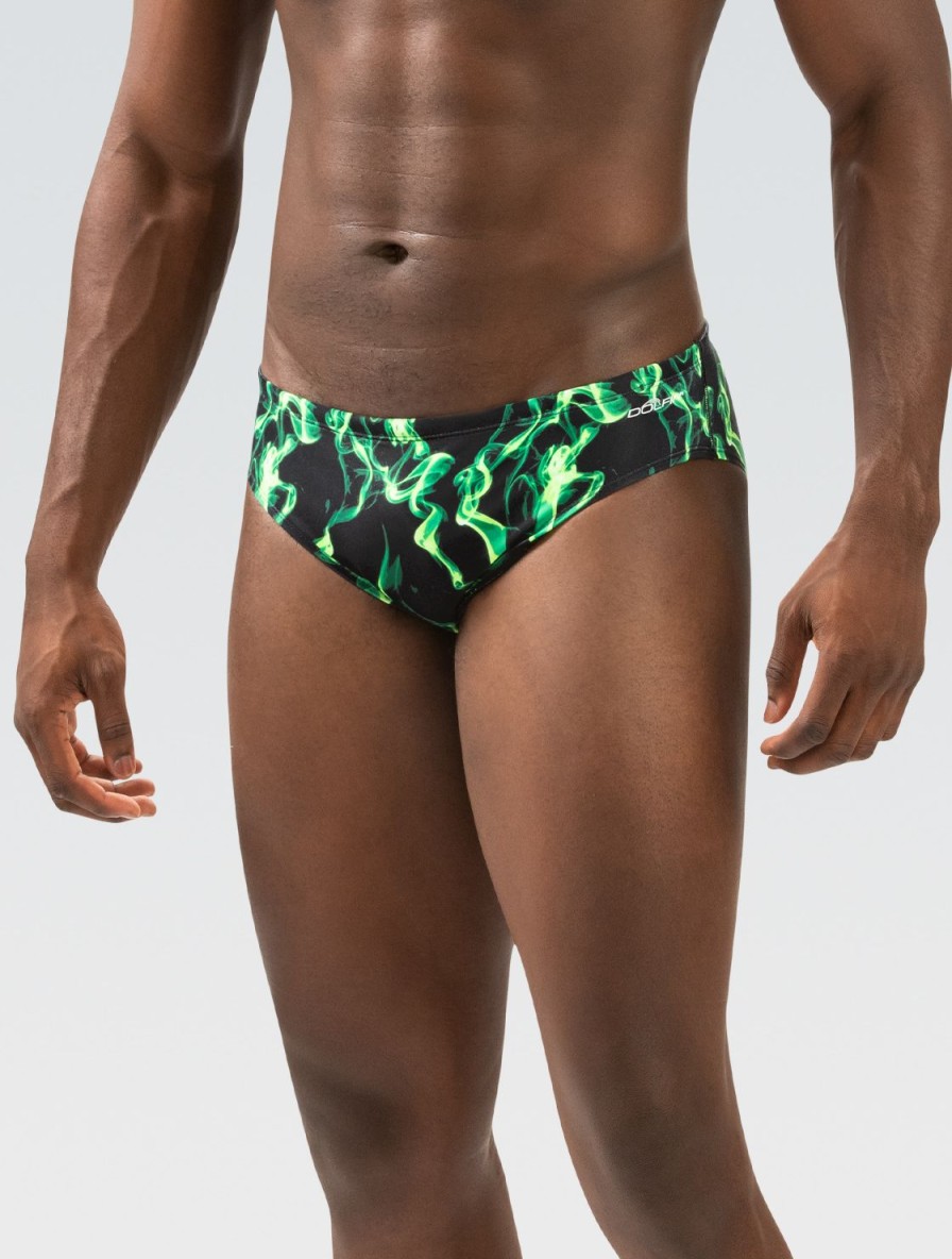 Uomo Dolfin Costumi Da Competizione | Costume Da Bagno Da Corsa Da Uomo Stampato All Over Vapor Green Reliance