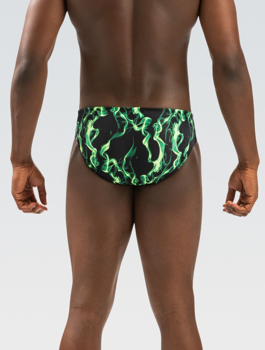 Uomo Dolfin Costumi Da Competizione | Costume Da Bagno Da Corsa Da Uomo Stampato All Over Vapor Green Reliance