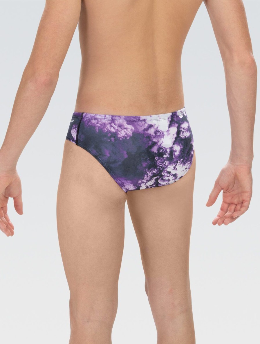 Uomo Dolfin Costumi Da Competizione | Costume Da Bagno Da Uomo Reliance Cyclone Purple All-Over Racer