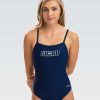 Donna Dolfin Protezione | Xtrasleek Guard Solid Navy V Back 1 Pezzo Da Donna